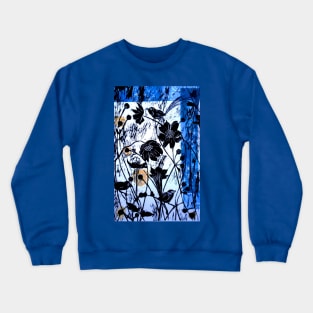 Japanase Windflowers - Chine Colle Woodcut Crewneck Sweatshirt